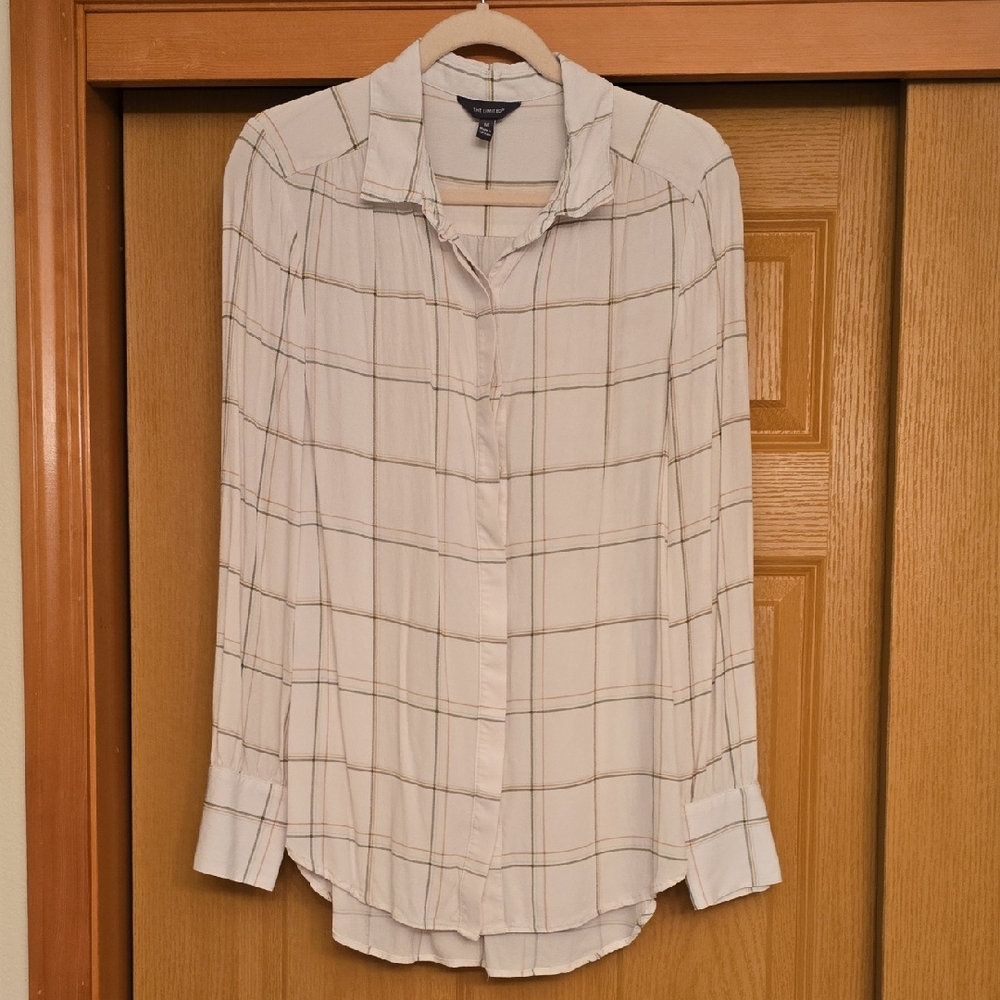 The Limited Cream Plaid Button-Up